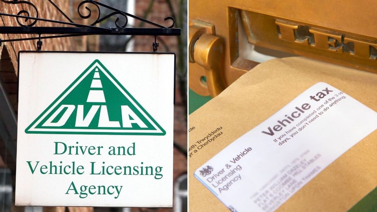 DVLA sign and car tax reminder