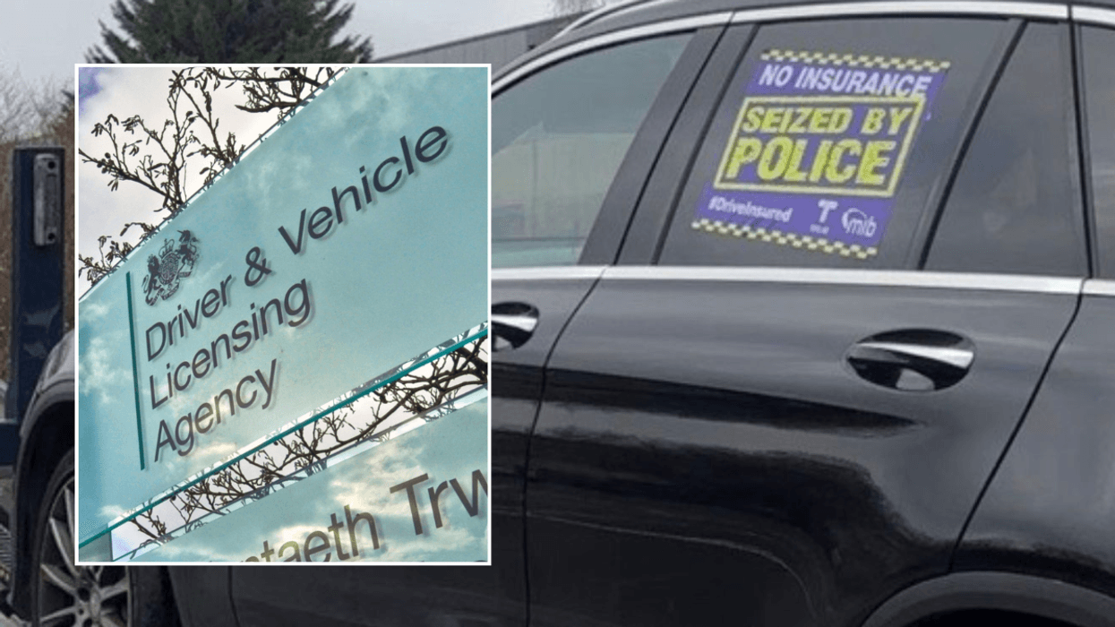 DVLA sign and uninsured vehicle