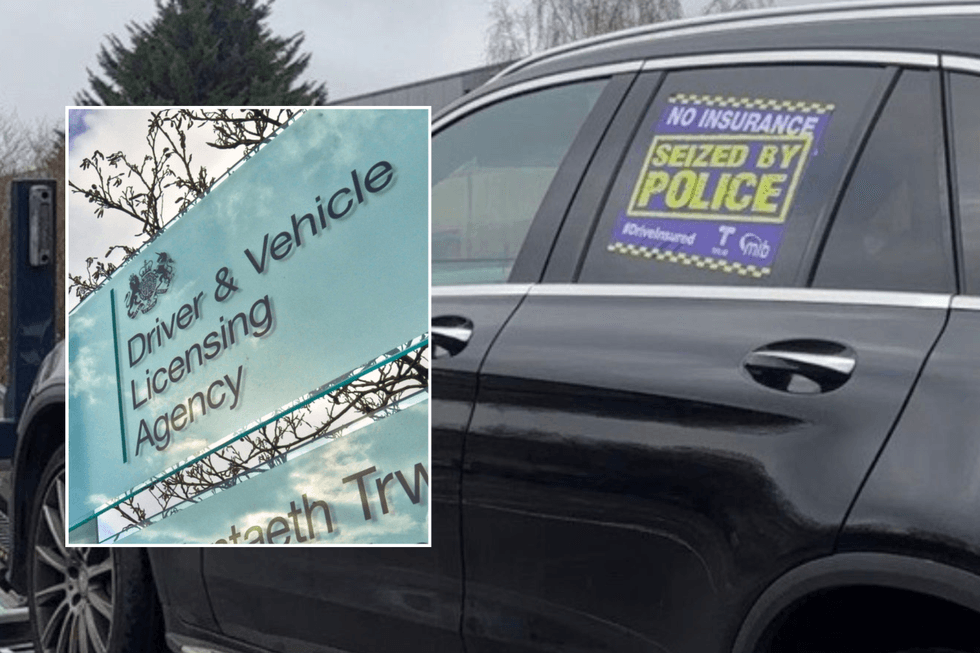 DVLA sign and uninsured vehicle