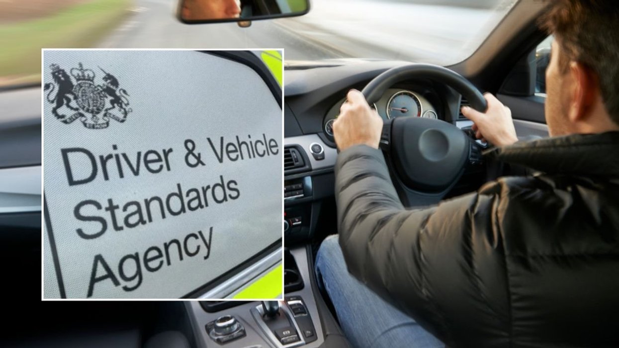 DVSA and a man driving a car