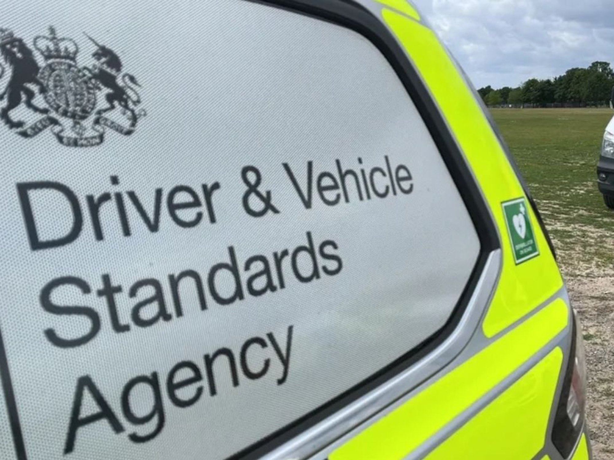 DVSA logo on a car