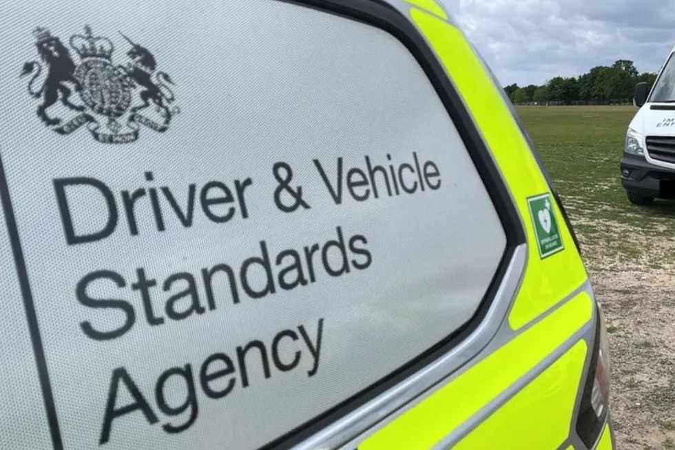 DVSA logo on a car