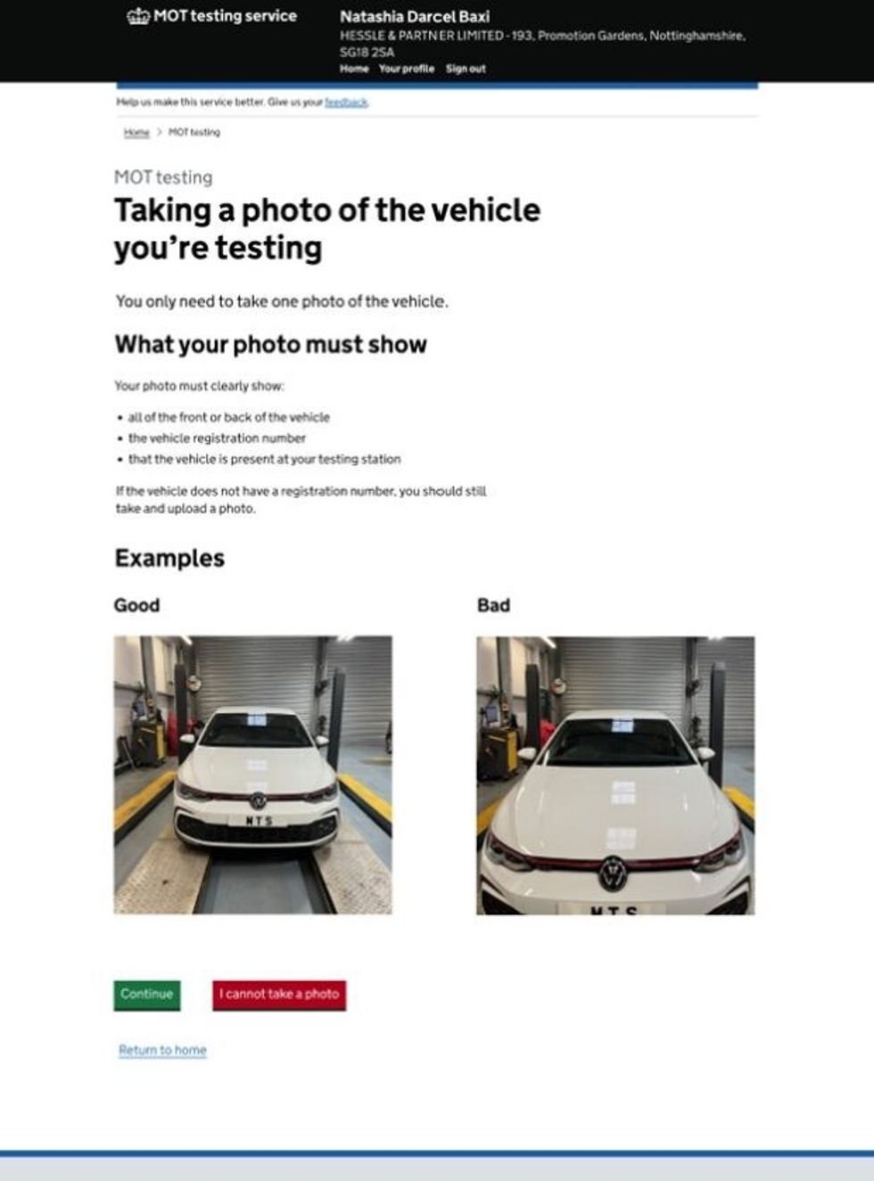 DVSA testing trial photo