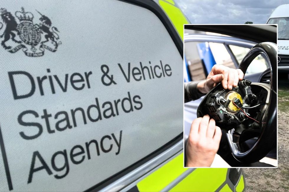 DVSA vehicle and a Takata recalled airbag