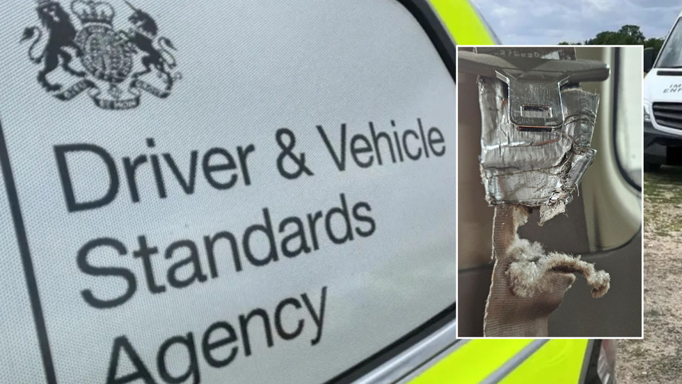 DVSA vehicle and broken seatbelt