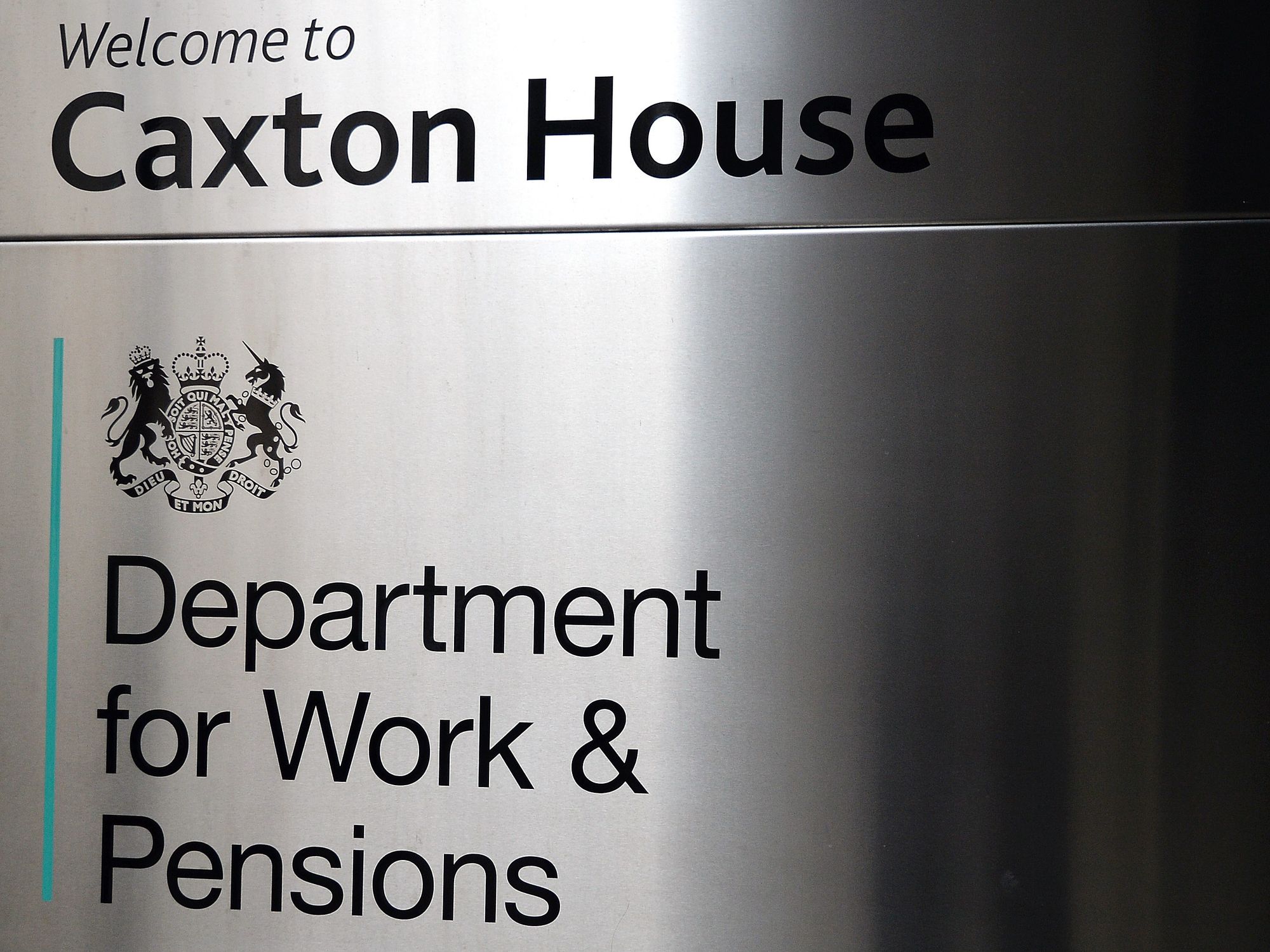 DWP logo outside government building