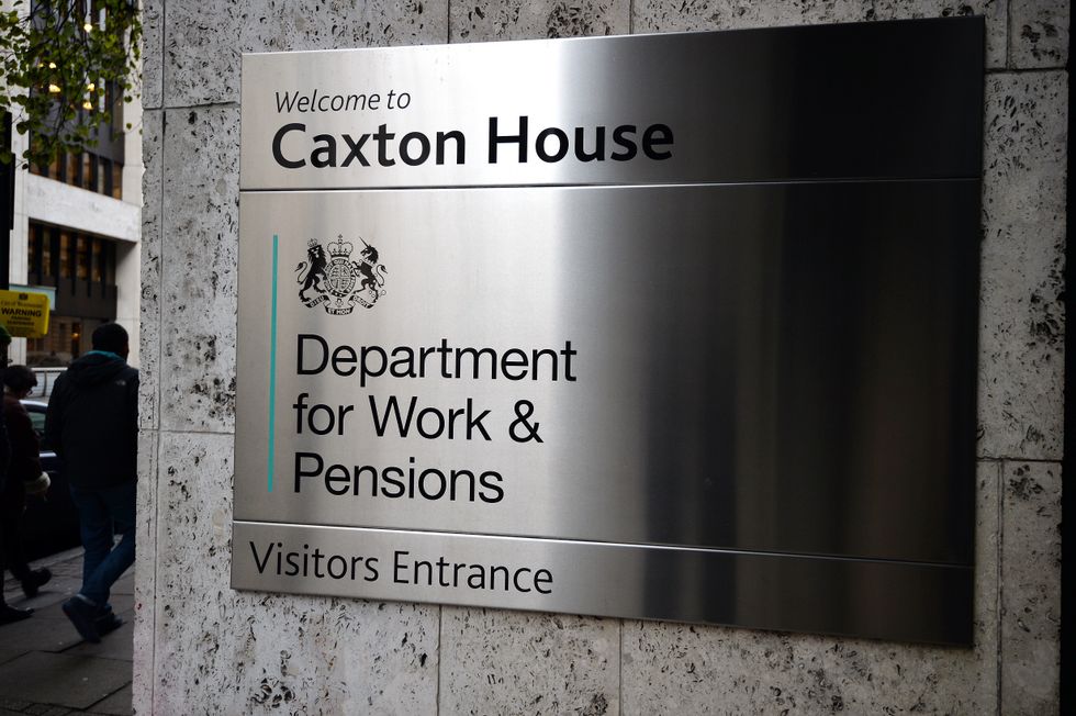 DWP logo outside government building