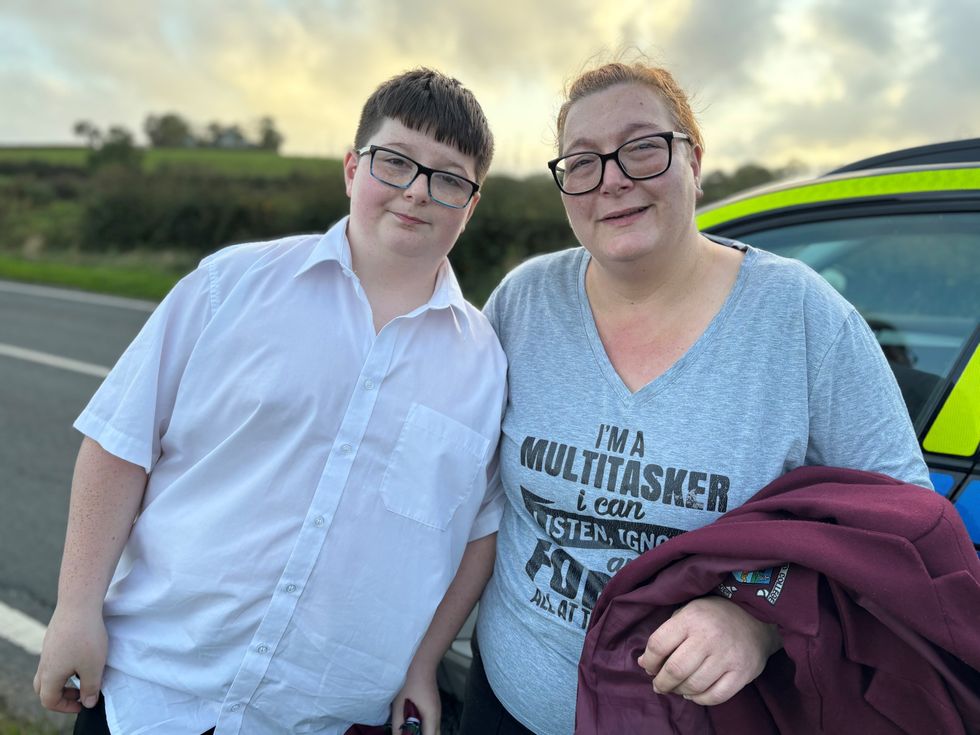 Dylan Lee, 12, and his mum Stacey Lee
