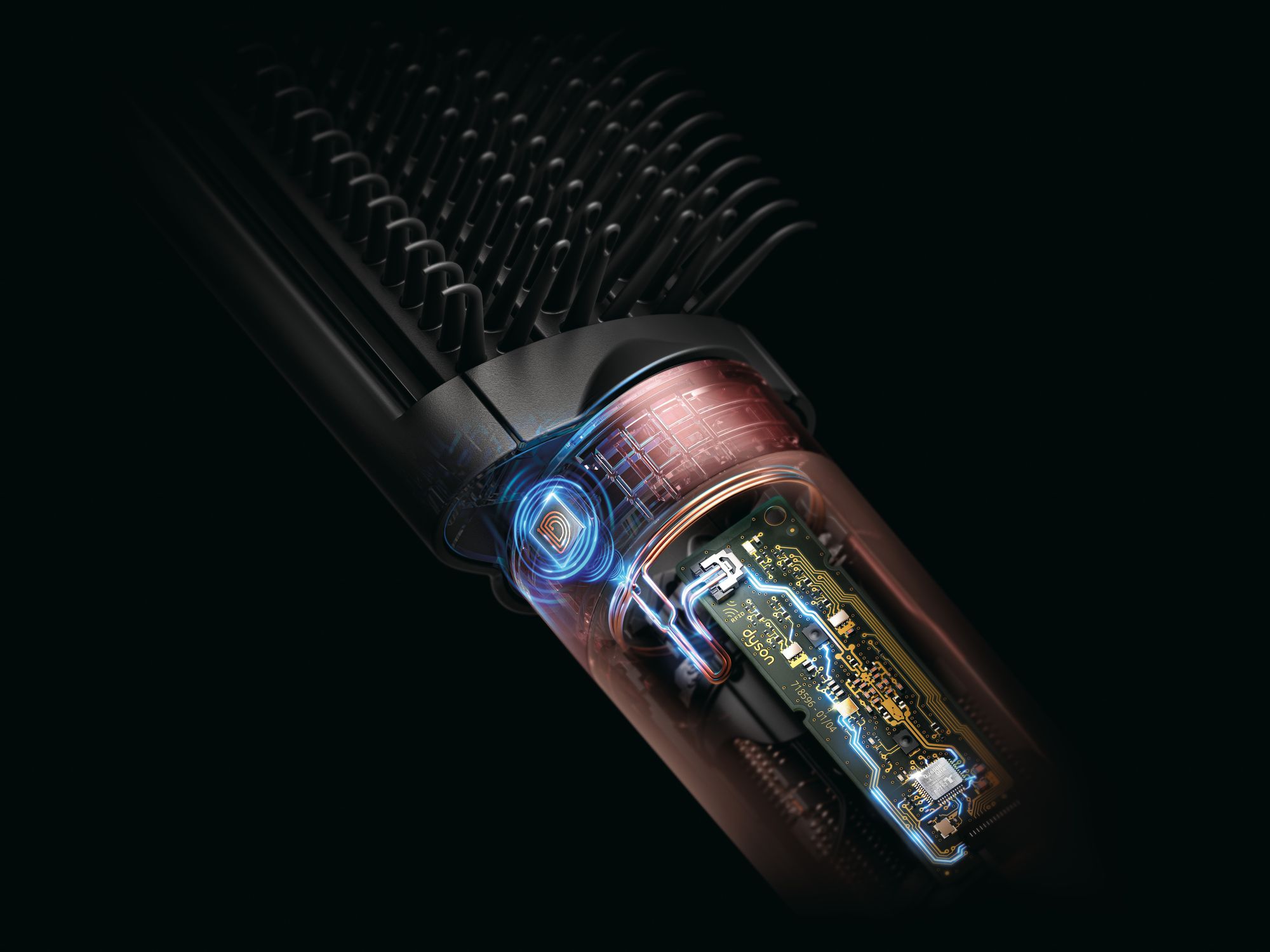 dyson airwrap cross-section showing the id technology with RFID system