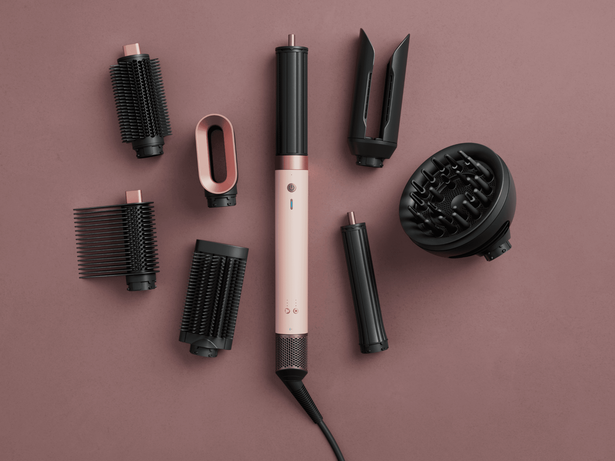 Dyson Airwrap i.d. multistyler in pink background
