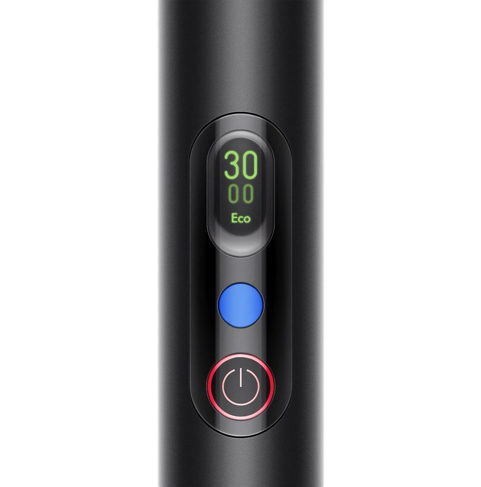 Dyson PencilVac LCD screen in close-up