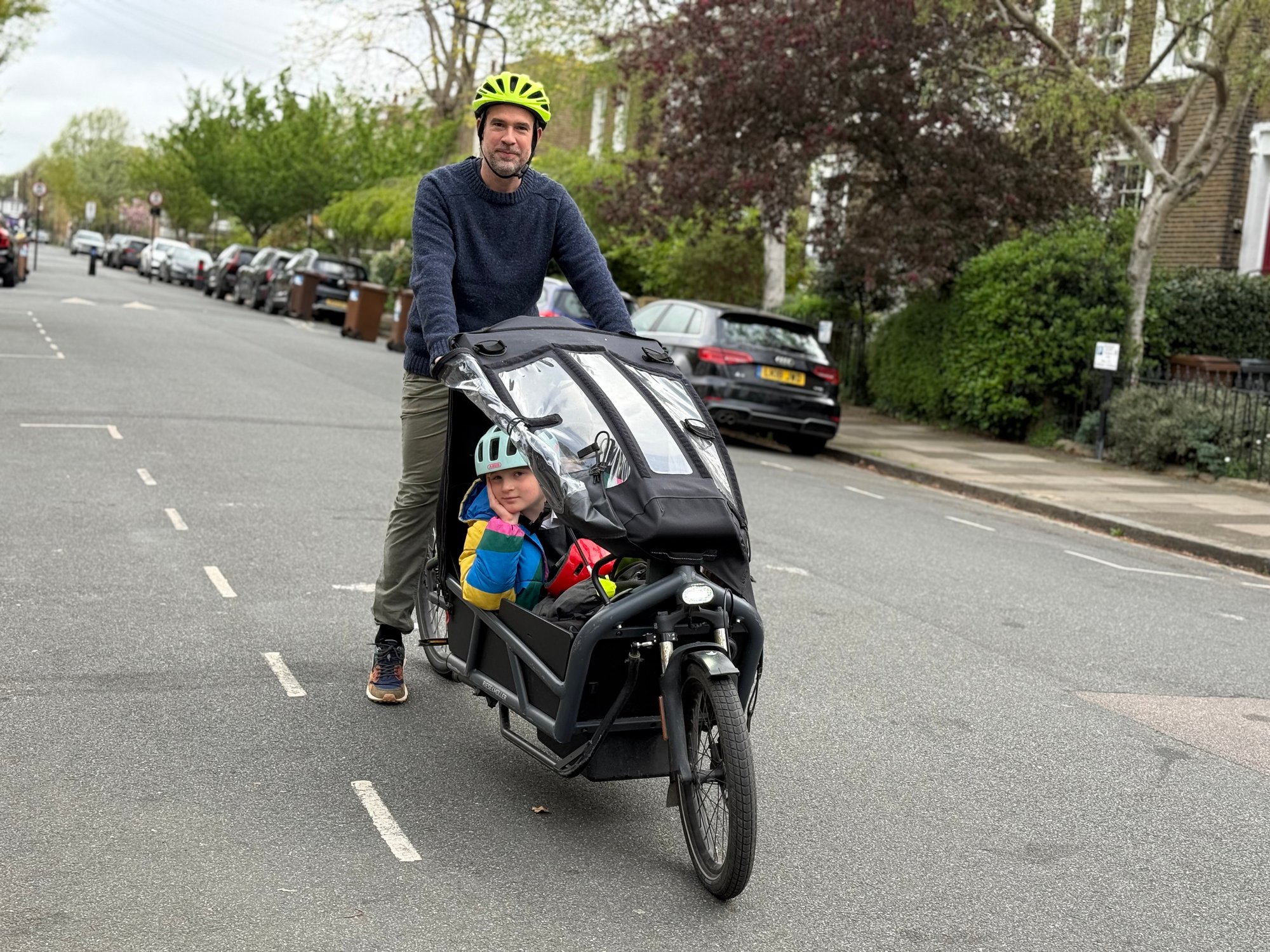 E-cargo bike and Chris Van Tulleken
