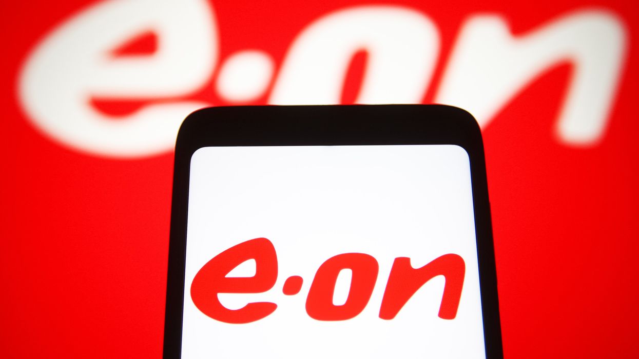E.ON logo on mobile phone