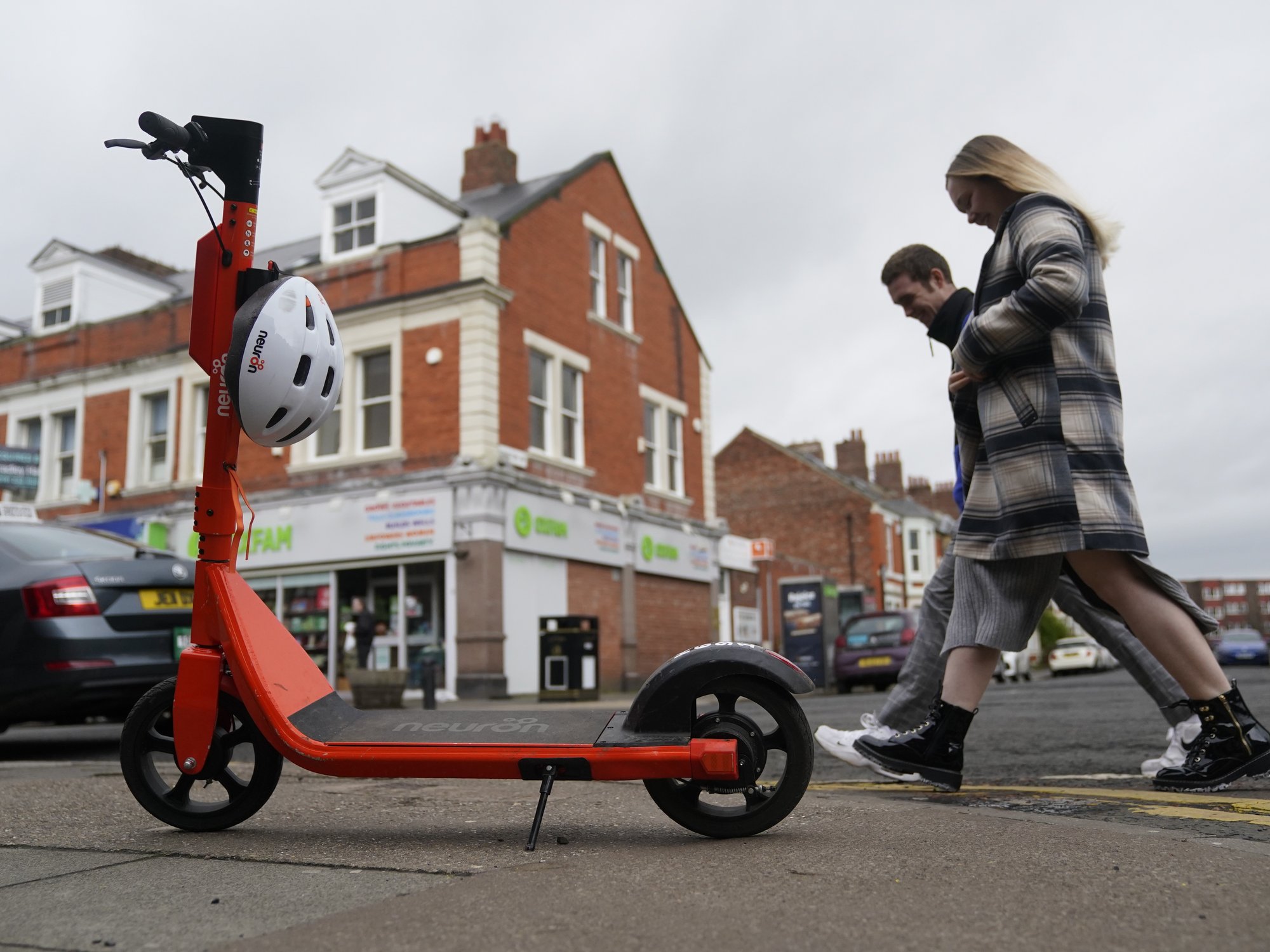 e-scooter on pavement