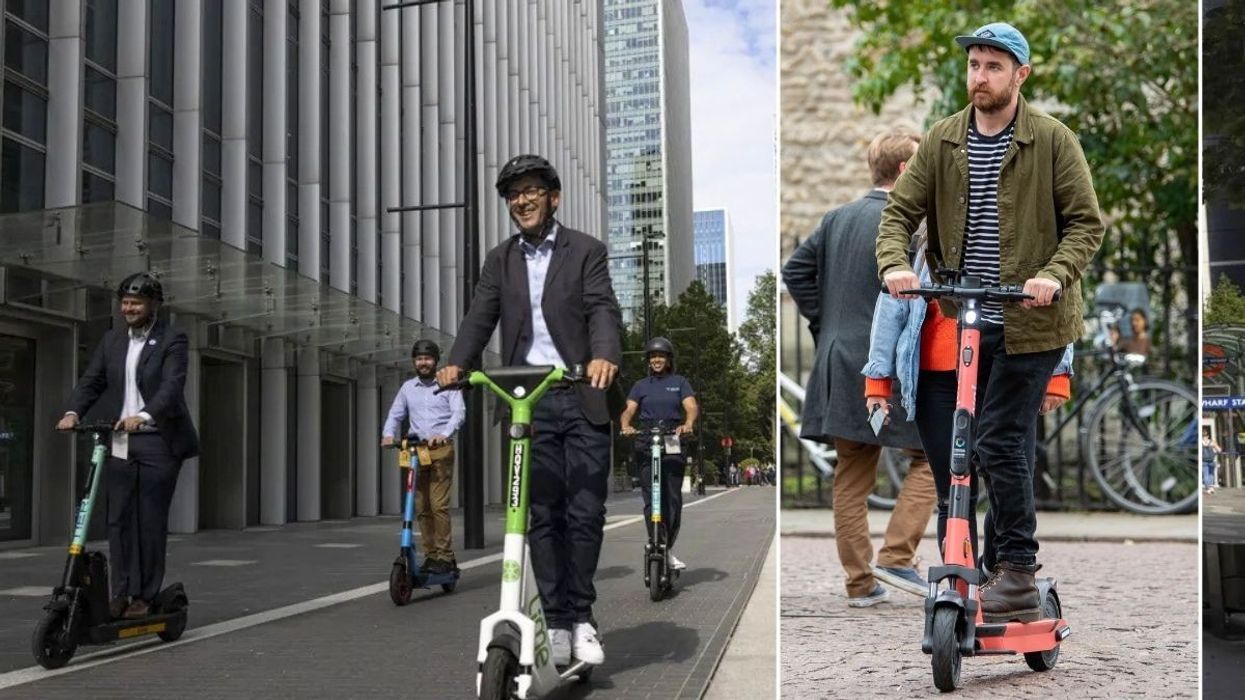 E-scooter riders in London
