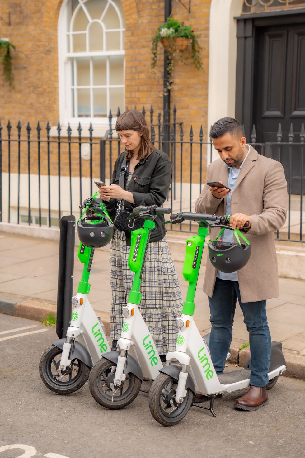 E-scooters parking in London