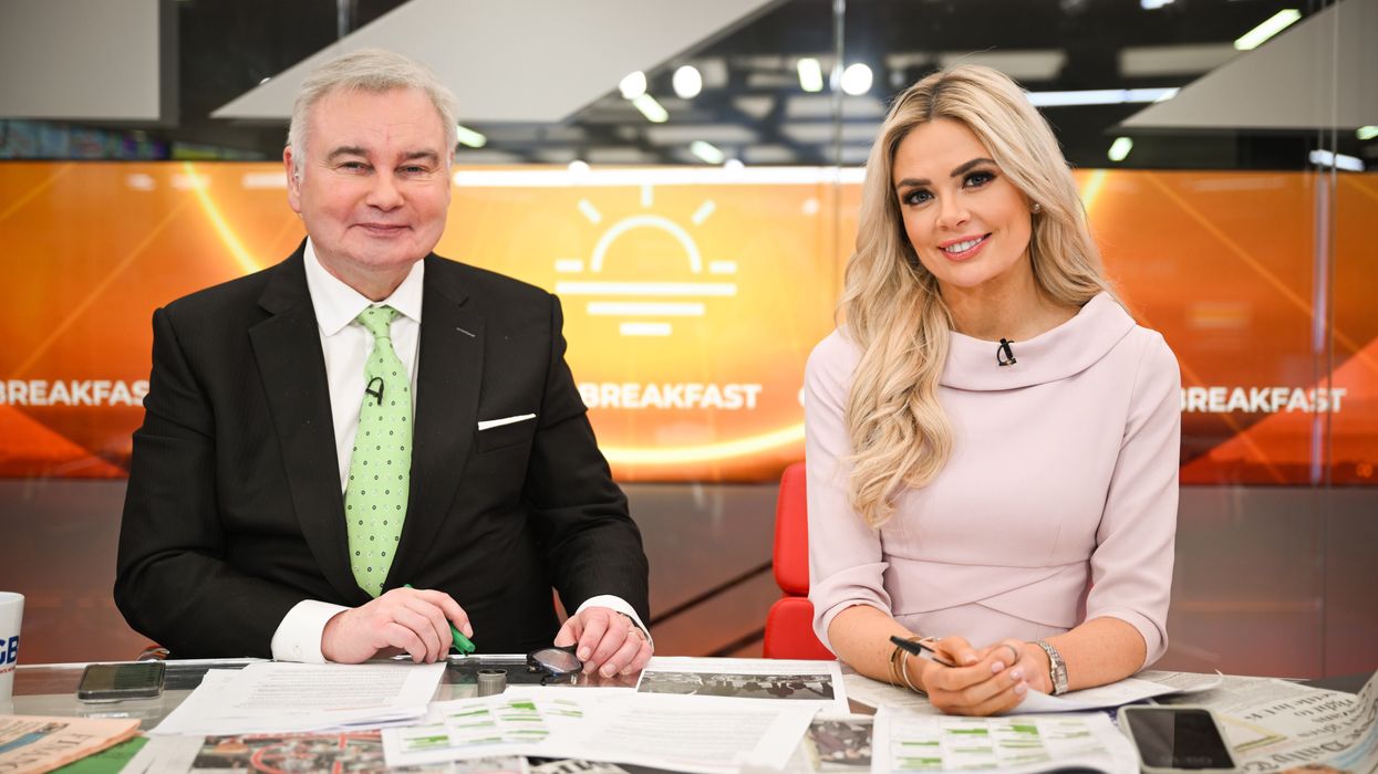 Eamonn Holmes and Ellie Costello in the GB News studio