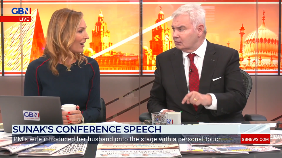 Eamonn Holmes and Isabel Webster appear on GB News