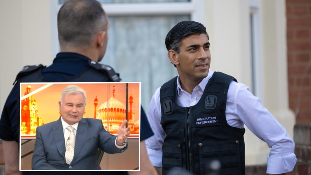 Eamonn Holmes inset, Rishi Sunak