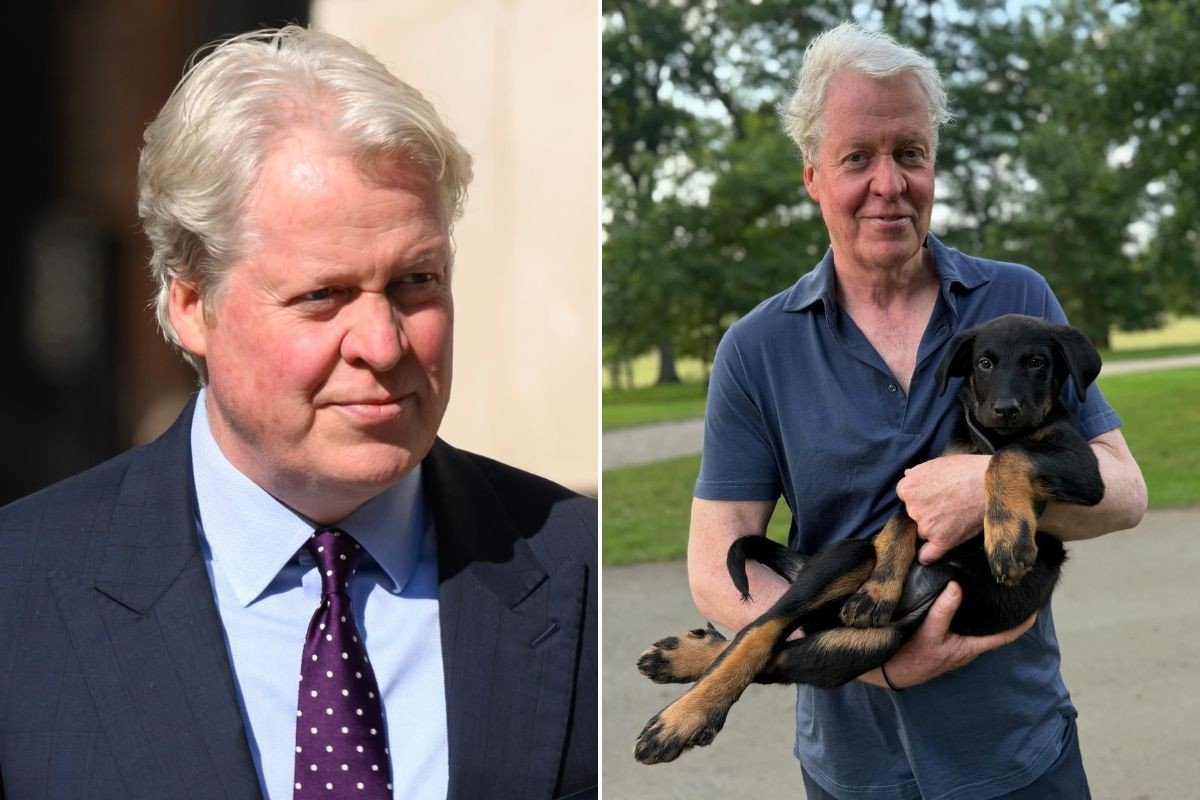 Earl Charles Spencer and dog, Skye