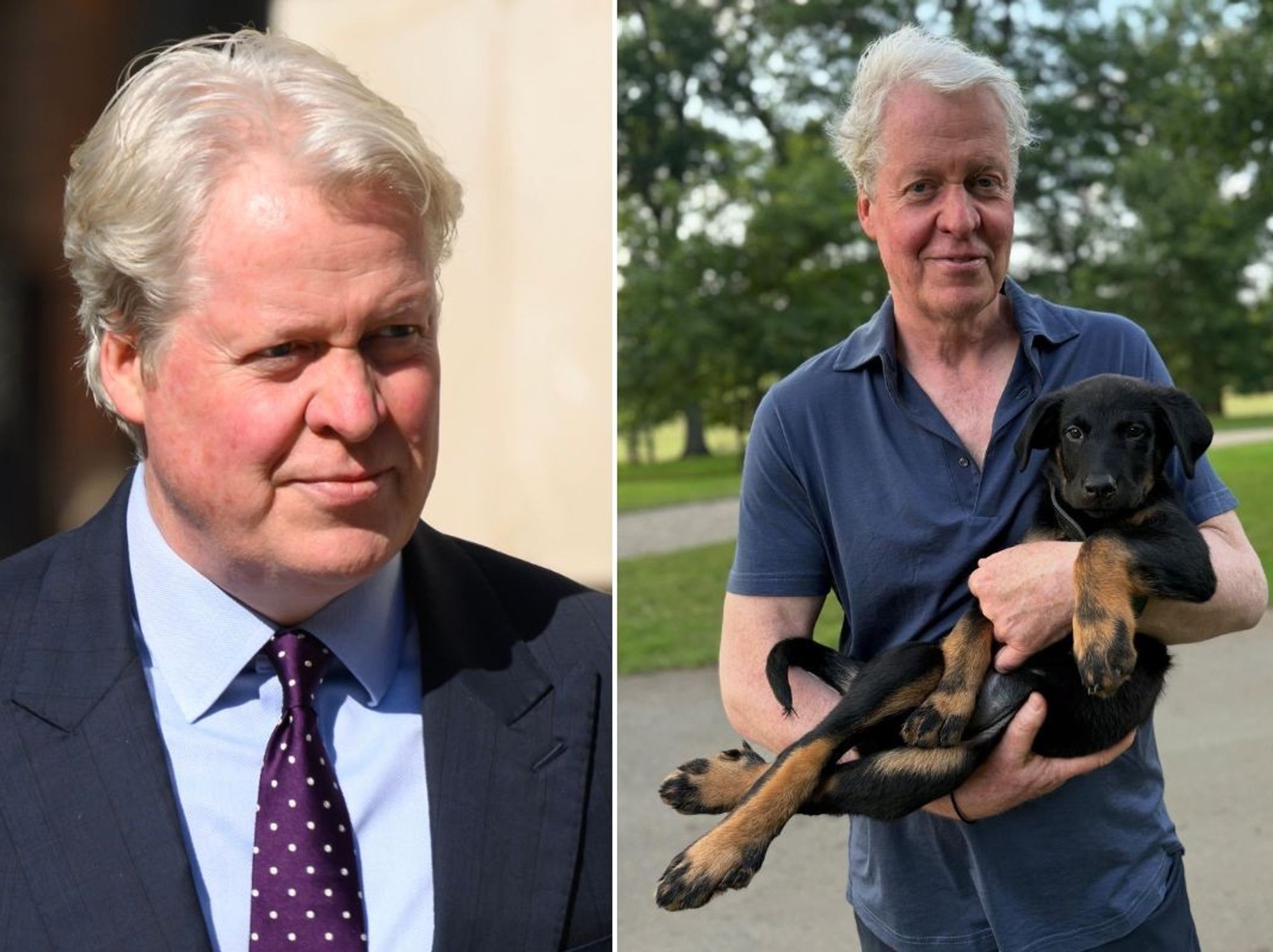 Earl Charles Spencer and dog, Skye