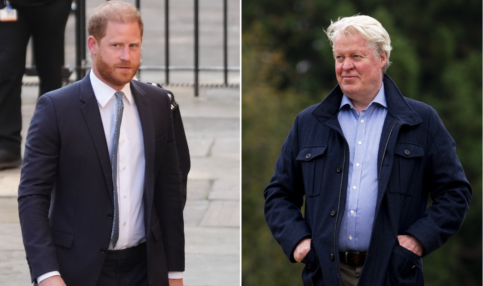 Earl Charles Spencer and Prince Harry