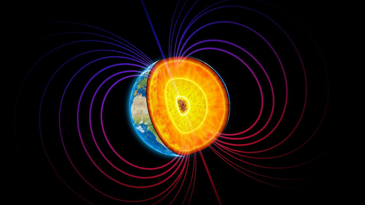 Earth's magnetic field illustration