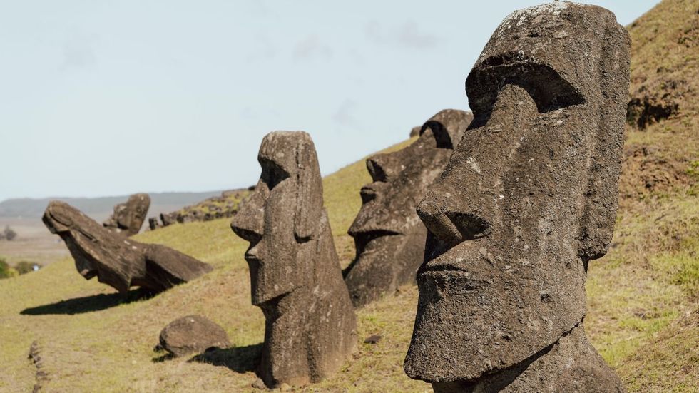 Easter Island moai statues