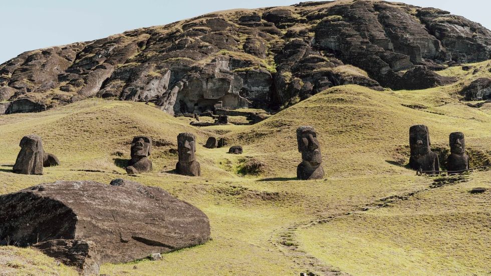 Easter Island moai statues