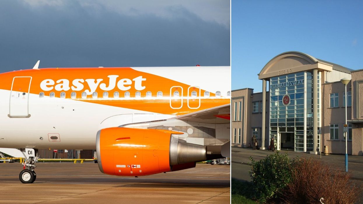EasyJet flight and Isle of Man airport