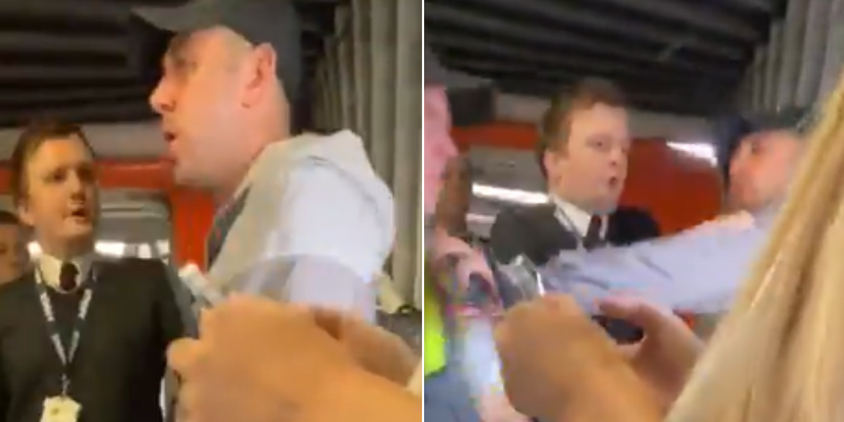 NextImg:EasyJet flight descends into chaos as British passenger hurls abuse at staff and threatens travellers before getting SLAPPED