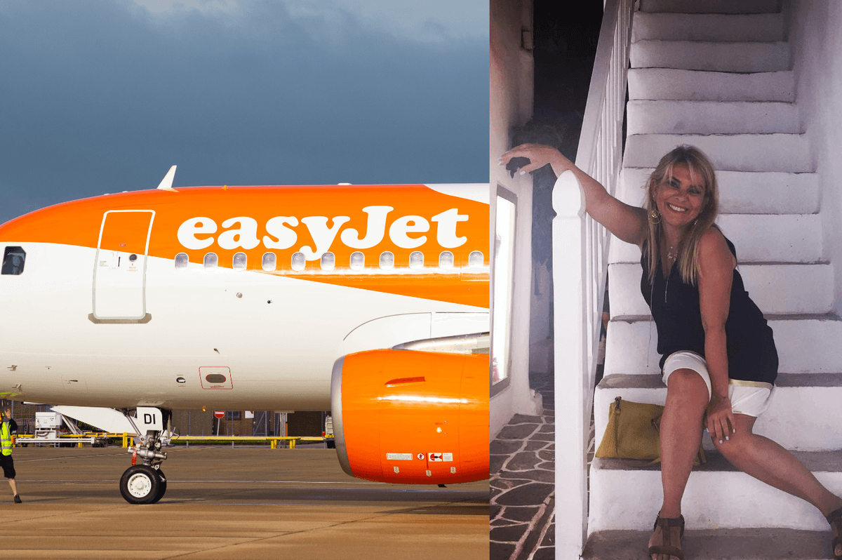 Easyjet plane and Dr Katsomitrou