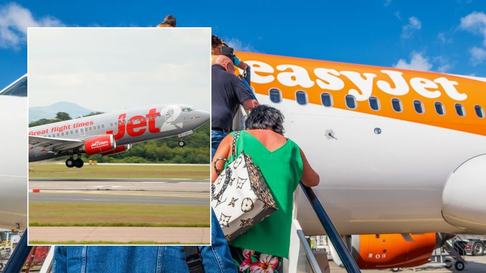 EasyJet plane and Jet2 plane