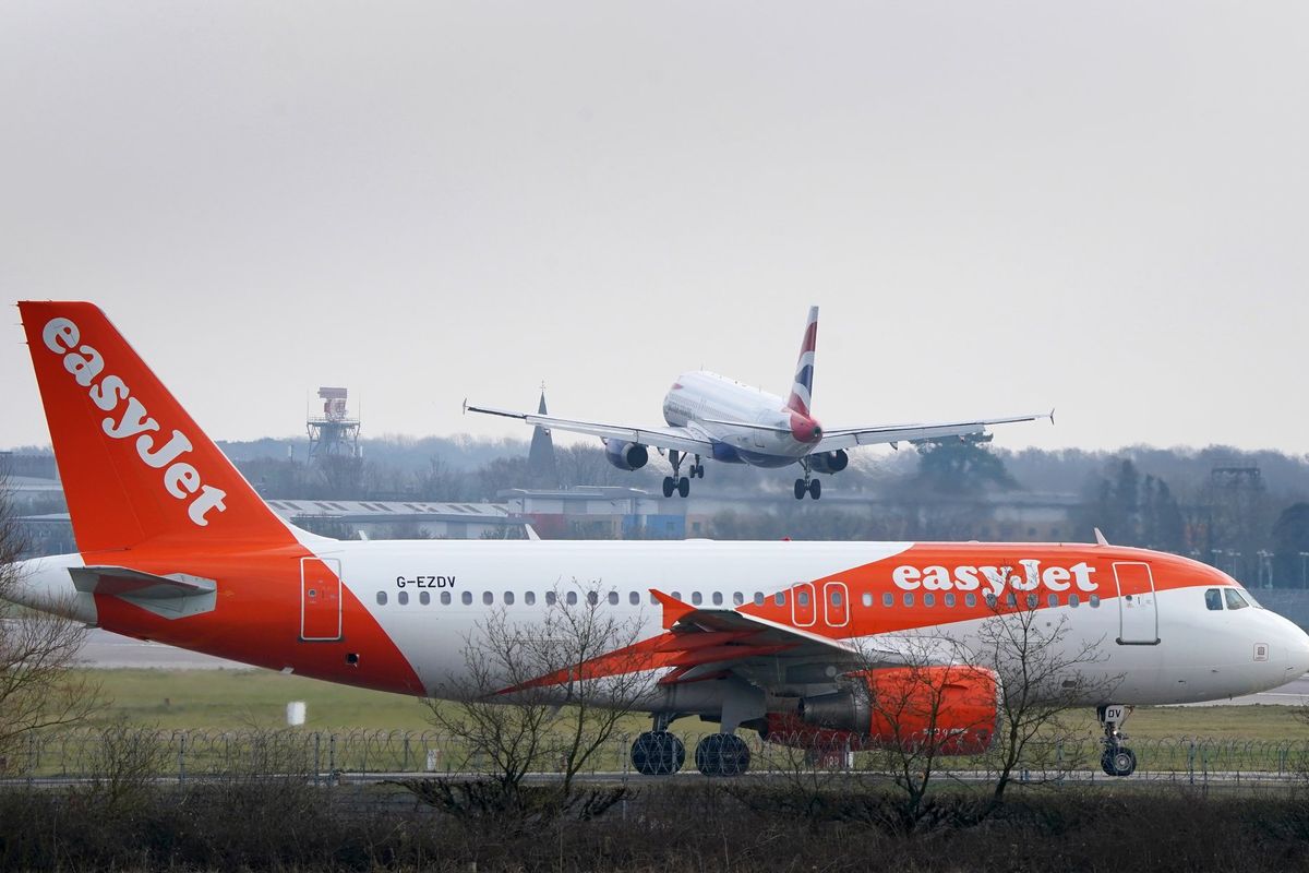 easyJet plane at Gatwick Airport
