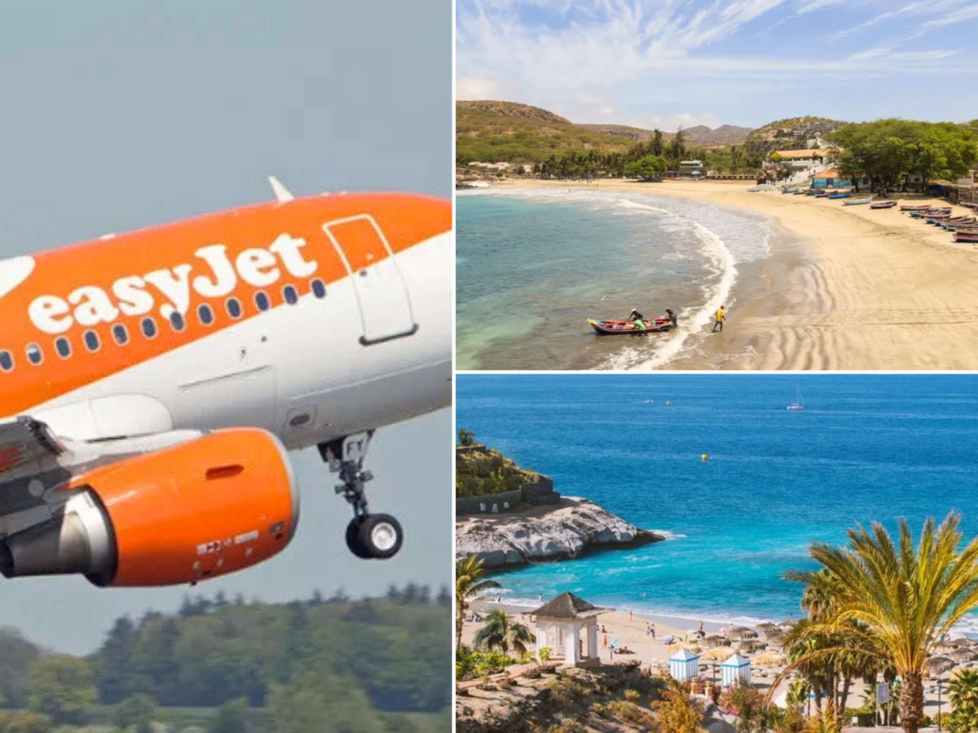 easyJet plane / Cape Verde beach / Tenerife Beach