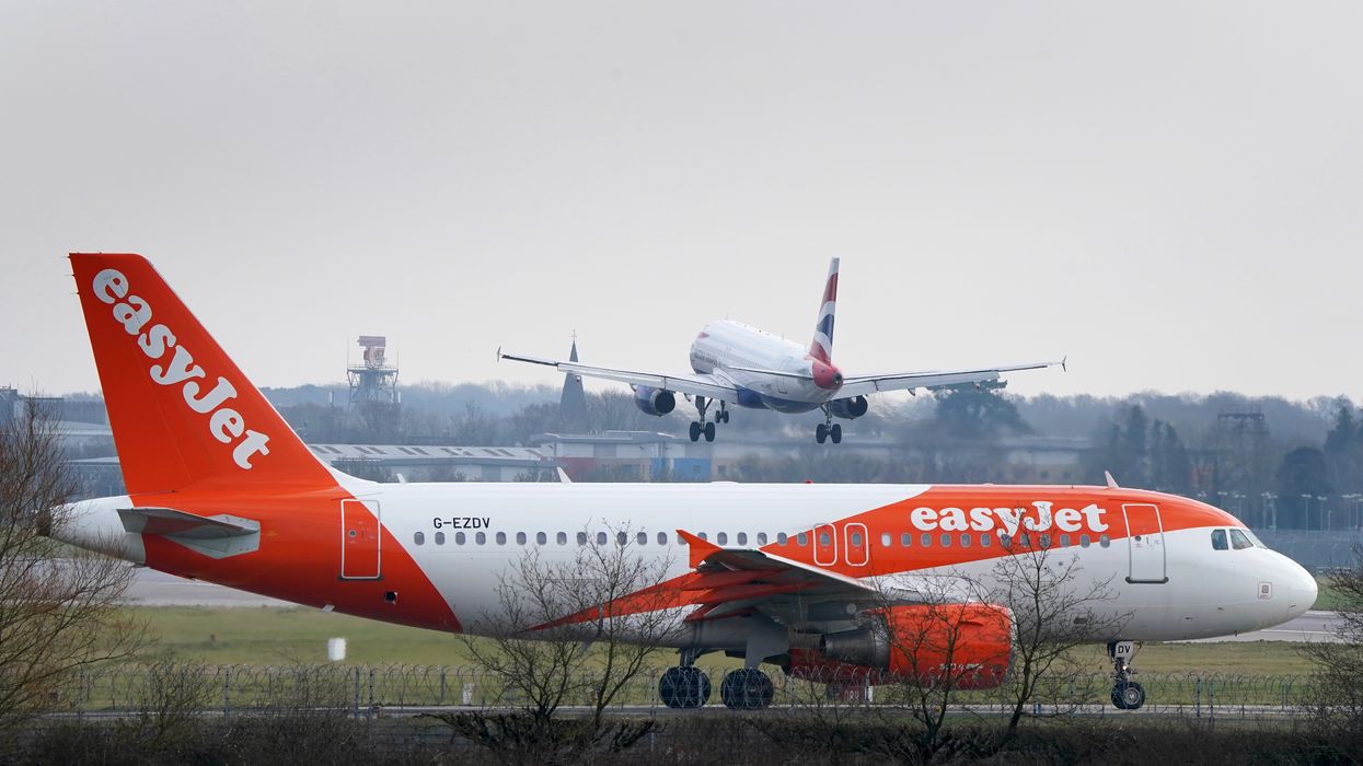 EasyJet planes at Gatwick airport