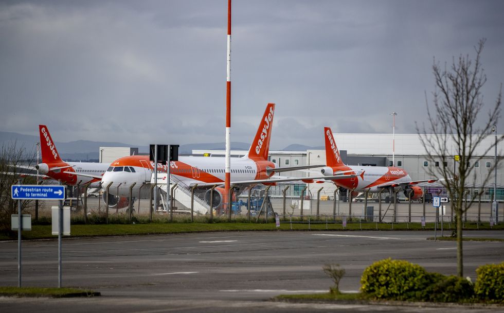 Easyjet planes at John Lennon Airport