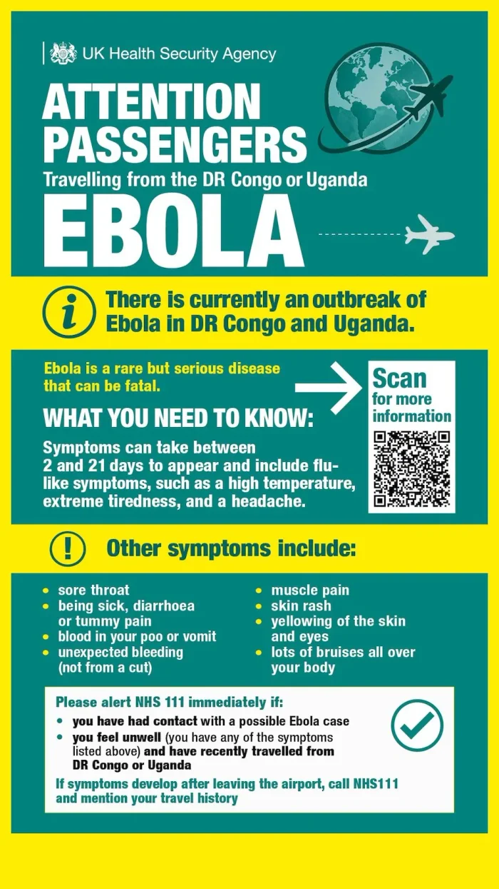 Ebola warning poster
