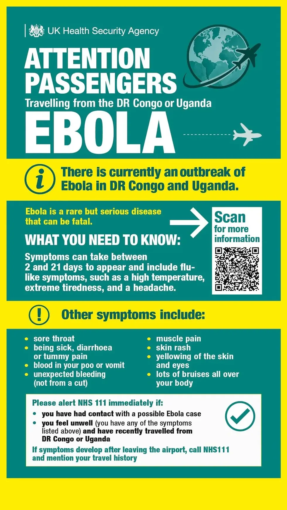 Ebola warning poster