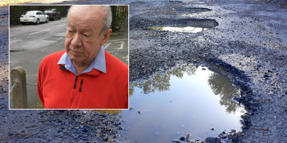 NextImg:Residents more fearful of local road than ‘arctic conditions’ after potholes burst three tyres in just THREE days
