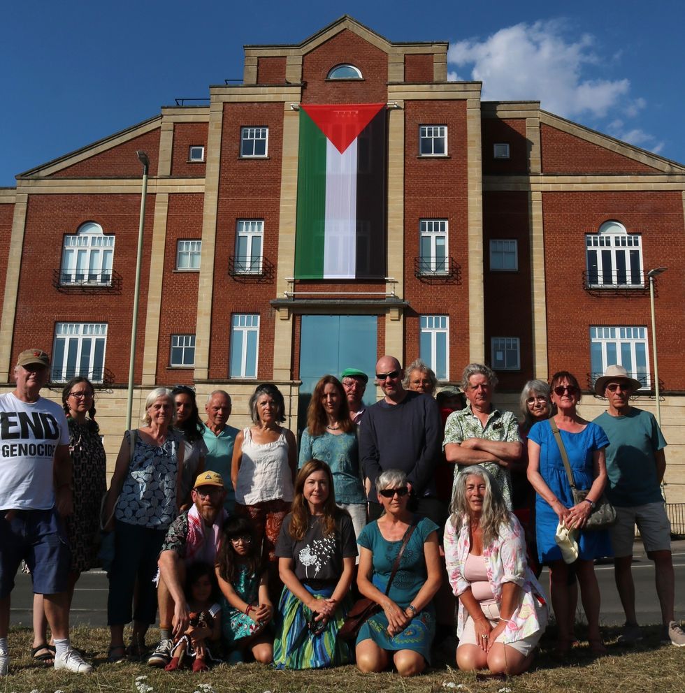 Ecotricity's HQ now has a Palestine flag draped from it