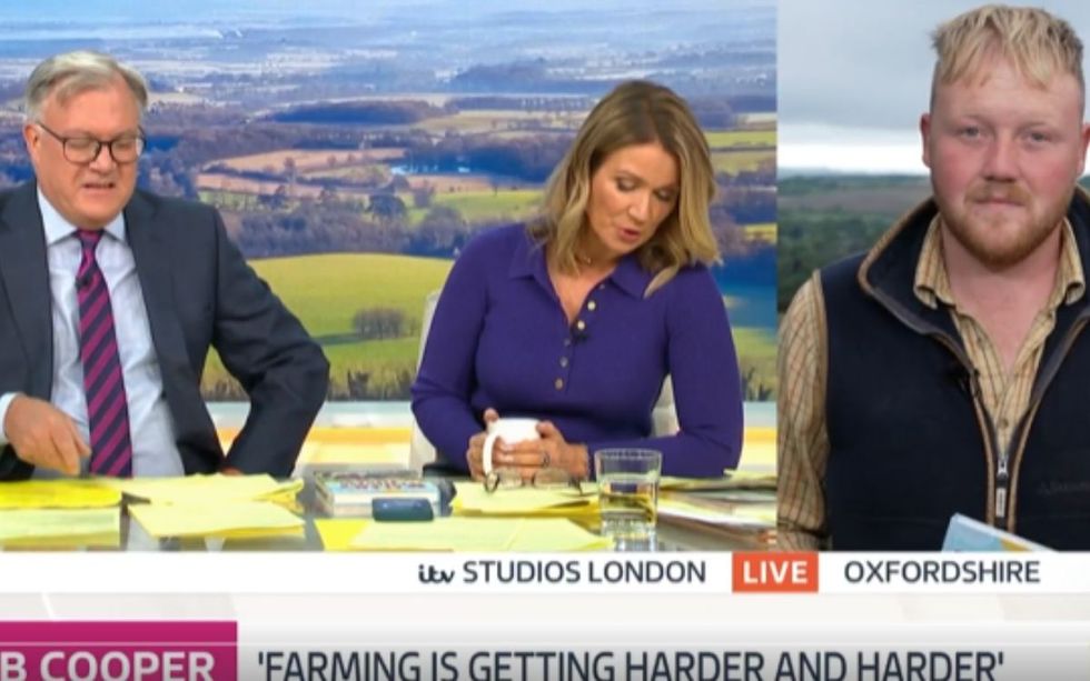 Ed Balls, Susanna Reid and Kaleb Cooper