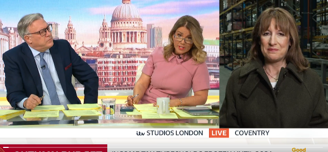 Ed Balls, Susanna Reid and Rachel Reeves