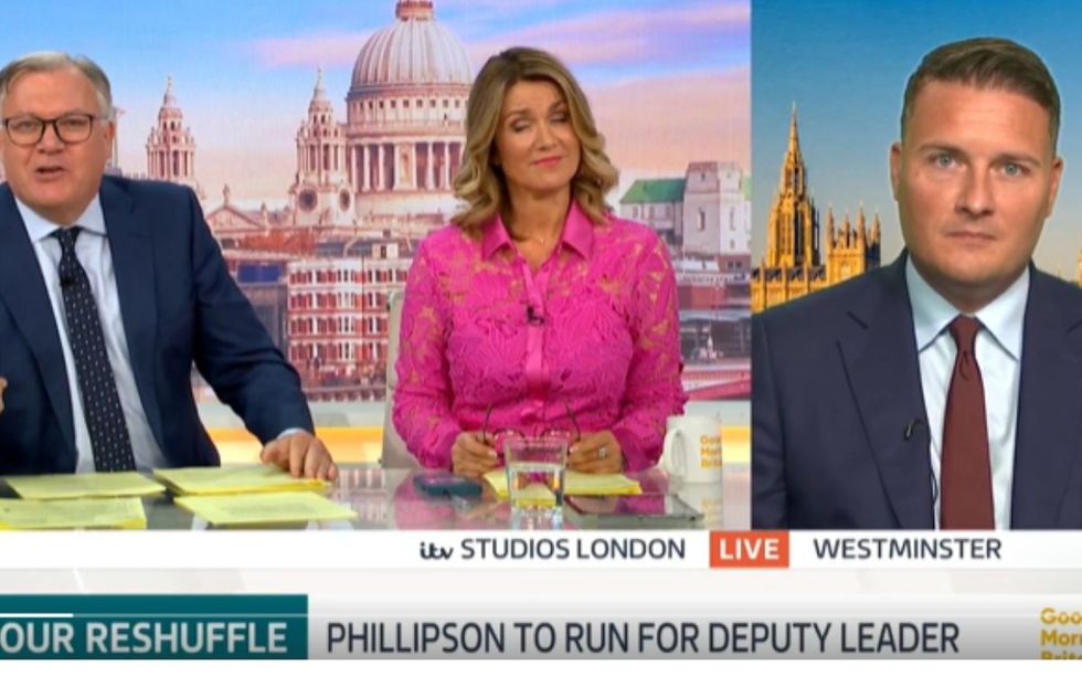 Ed Balls, Susanna Reid and Wes Streeting