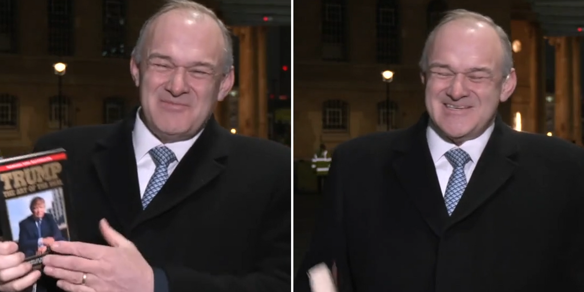 NextImg:Ed Davey bursts out laughing at Nigel Farage idea as he admits ‘worry’ about Donald Trump