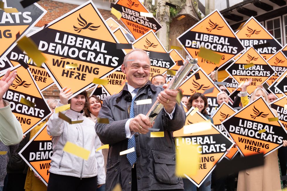 Ed Davey celebrated a number of local election victories