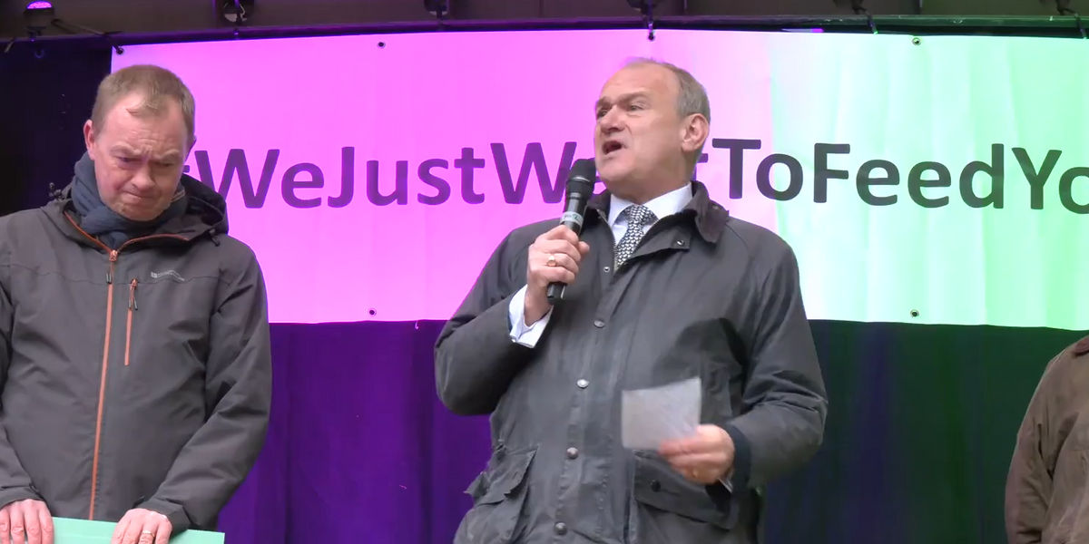 NextImg:Ed Davey slams Labour for not 'understanding the difficulties farmers face'