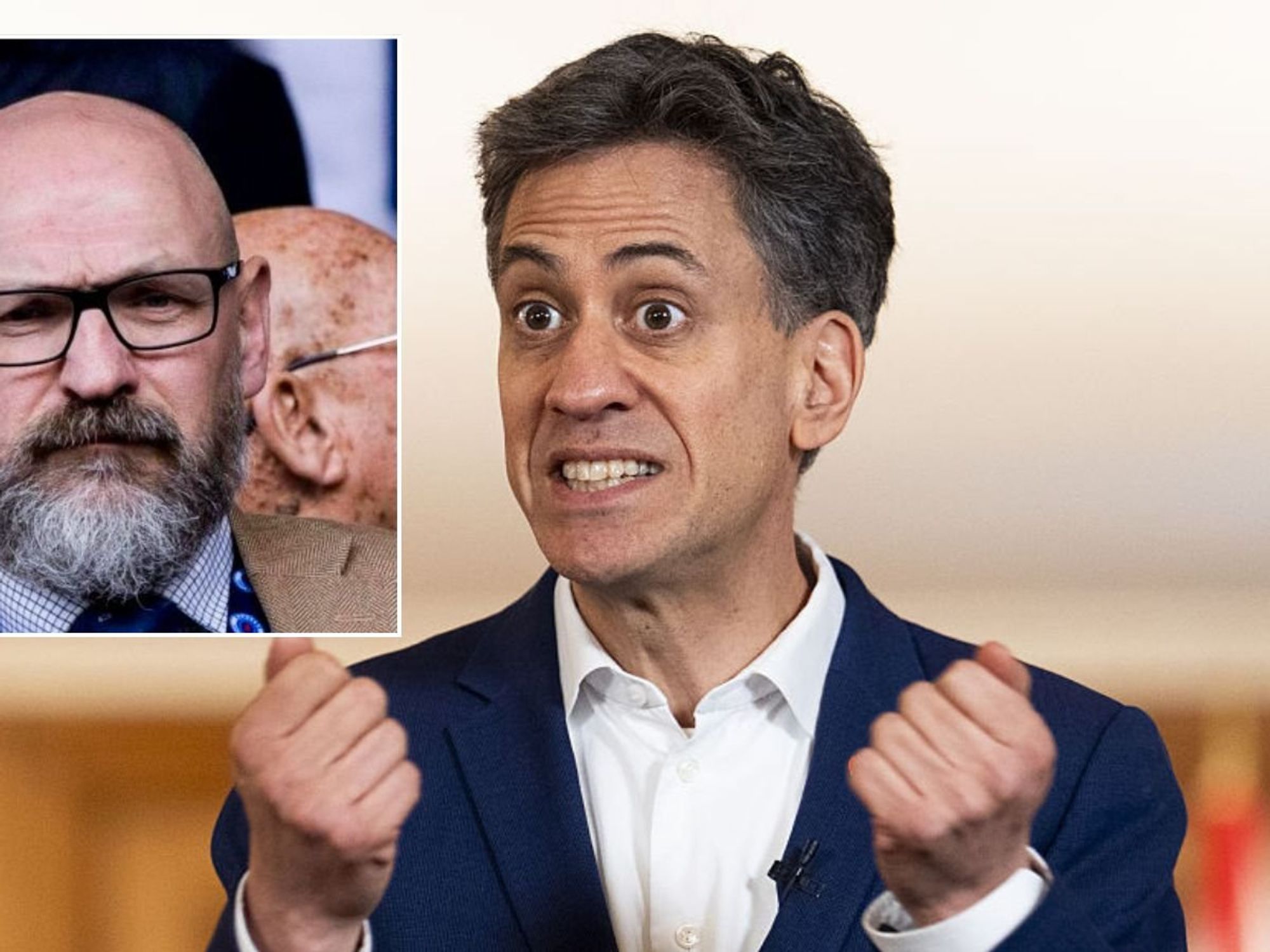 Ed Miliband and Chris O'Shea