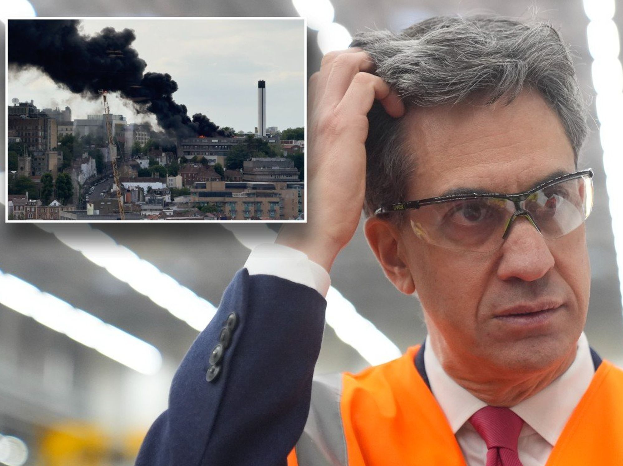 Ed Miliband and fire in Bristol