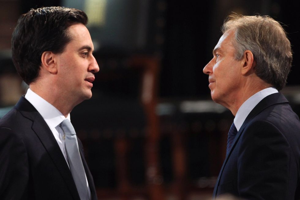 Ed Miliband and Sir Tony Blair